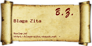 Blaga Zita névjegykártya